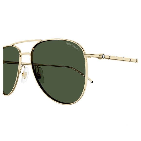 NWT Mont Blanc MB0311S Gold 58mm Sunglasses